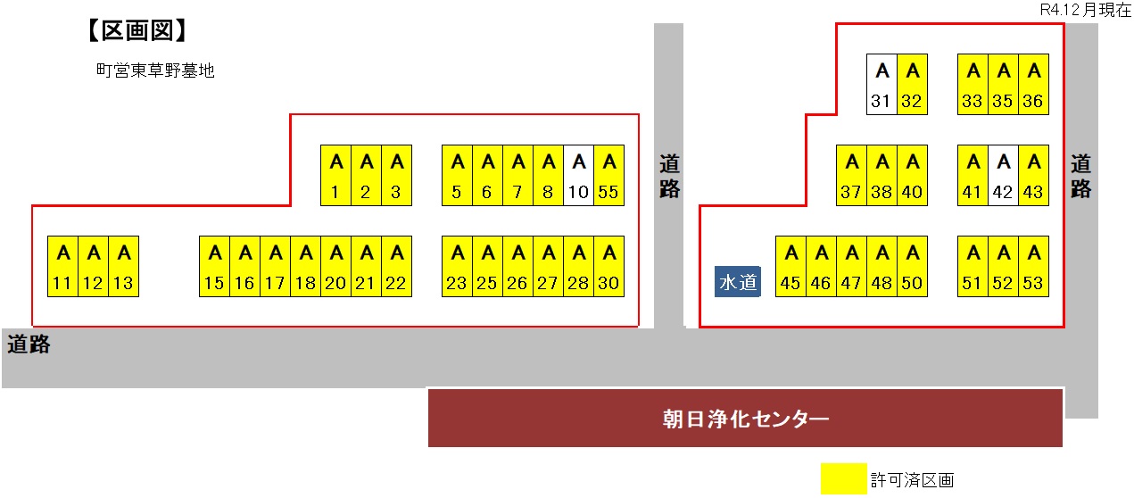 町営東草野墓地使用状況