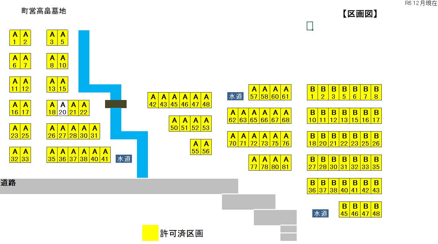 町営高畠墓地使用状況